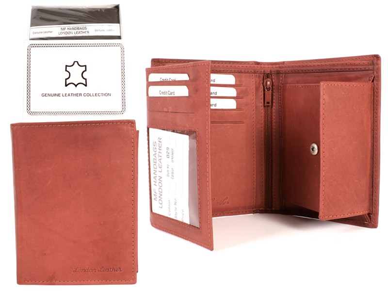 (image for) 029 RFID TAN LONDON LEATHER WALLET